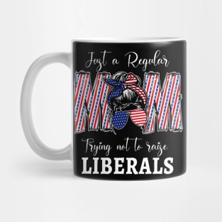 Just a Regular Mom Trying not to raise 4th of July Mug